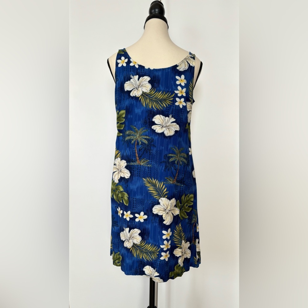 Bishop Street Tropical Hawaii‎ Print Rayon Tank Dress Small - Picture 2 of 5